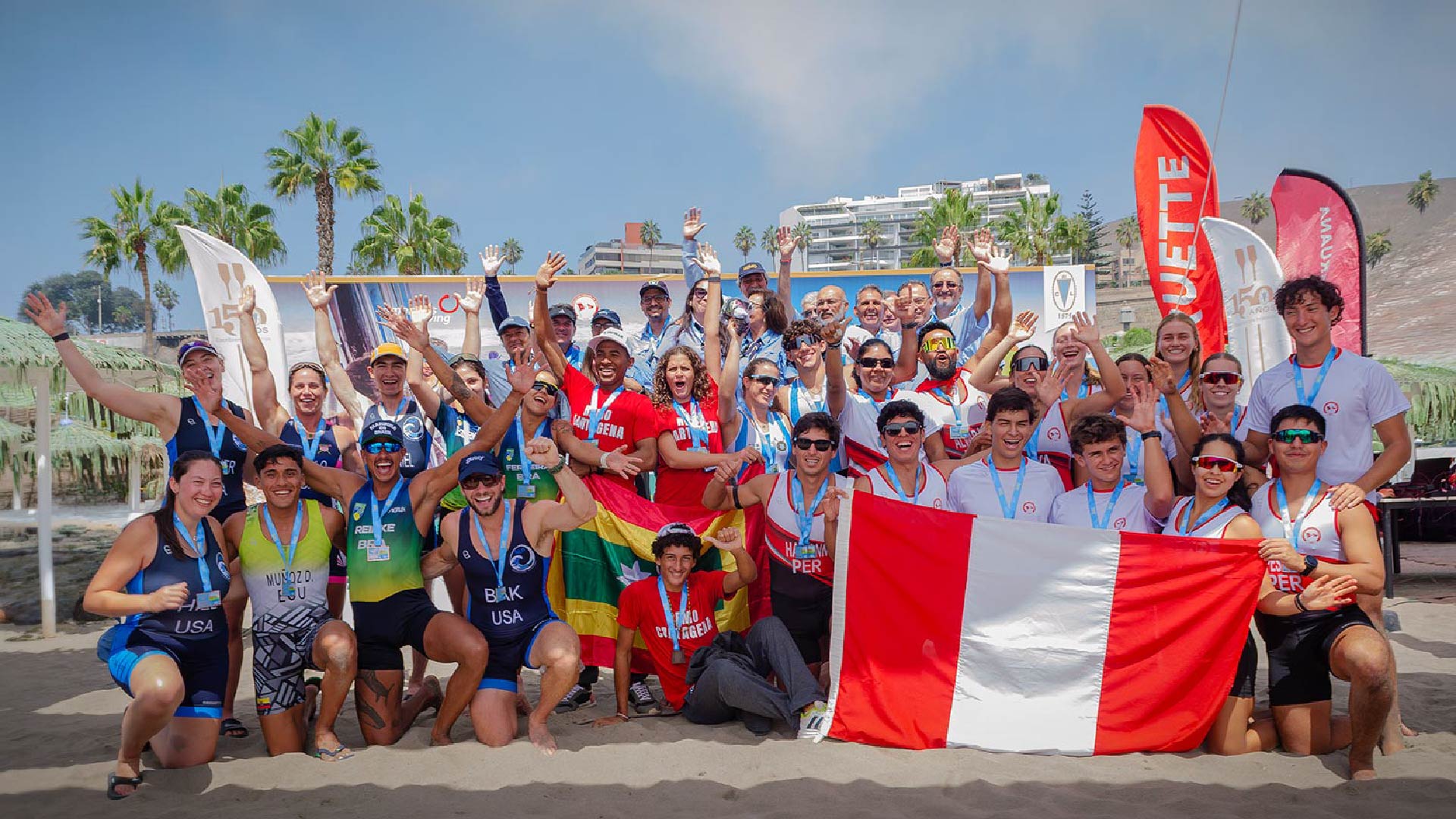 Beach sprint winners from the 2026 Copa America