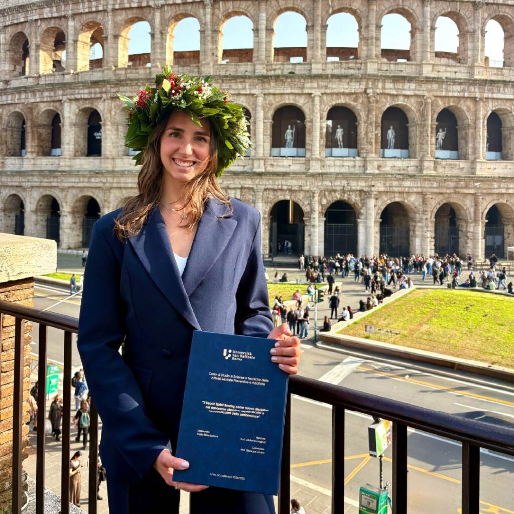 Maria Elena Zerboni graduating from the Università San Raffaele in Rome.