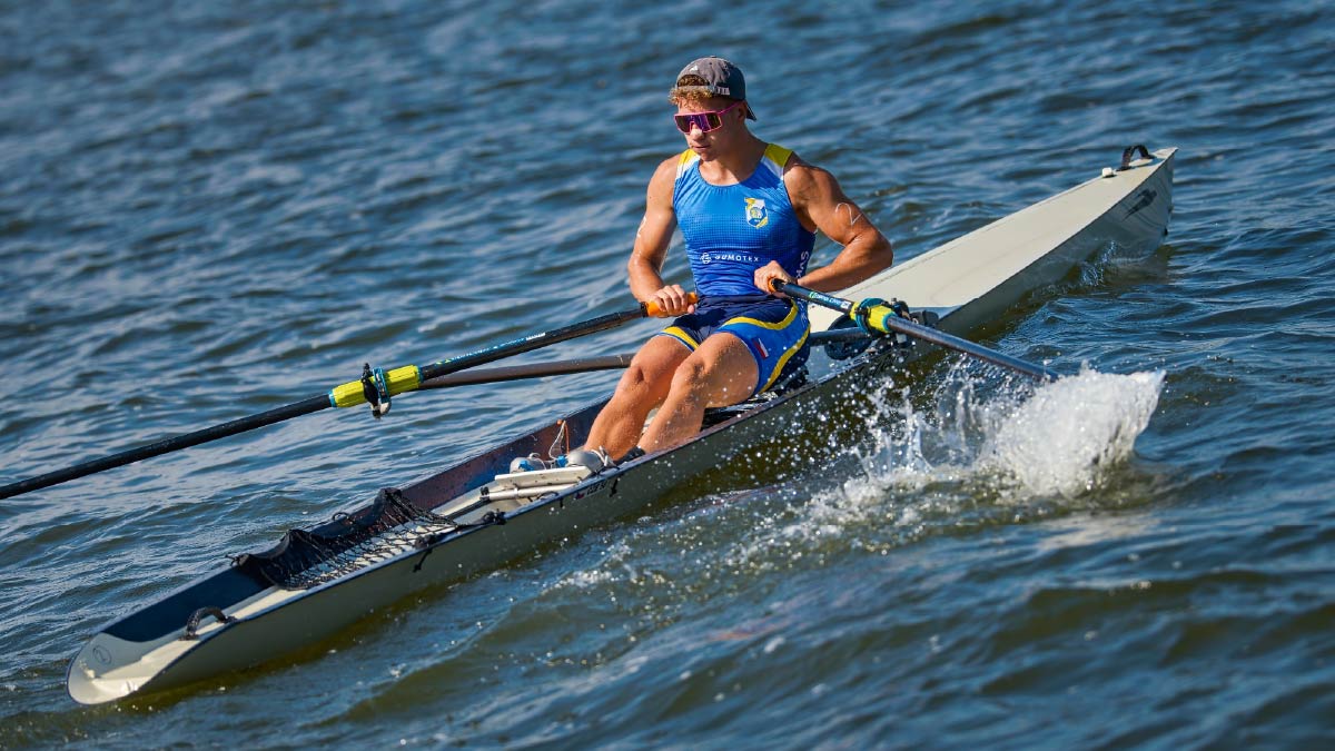 Lukáš Kašík racing in the Czech Beach Sprint Cup