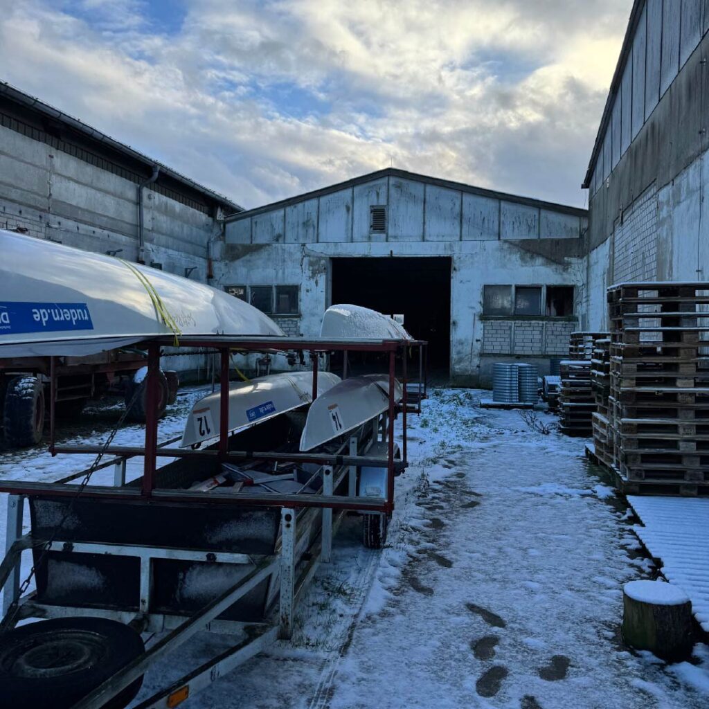 Adrian Bretting picked up the team's first boats from a farmhouse